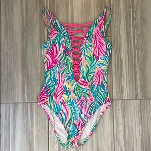 NWOT Isle Lattice One-Piece Swimsuit
